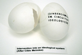 Intervention into an ideological system (After Cildo Meireles), 2003