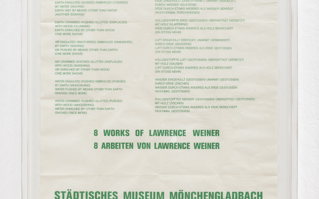 8 Works of Lawrence Weiner, 1973